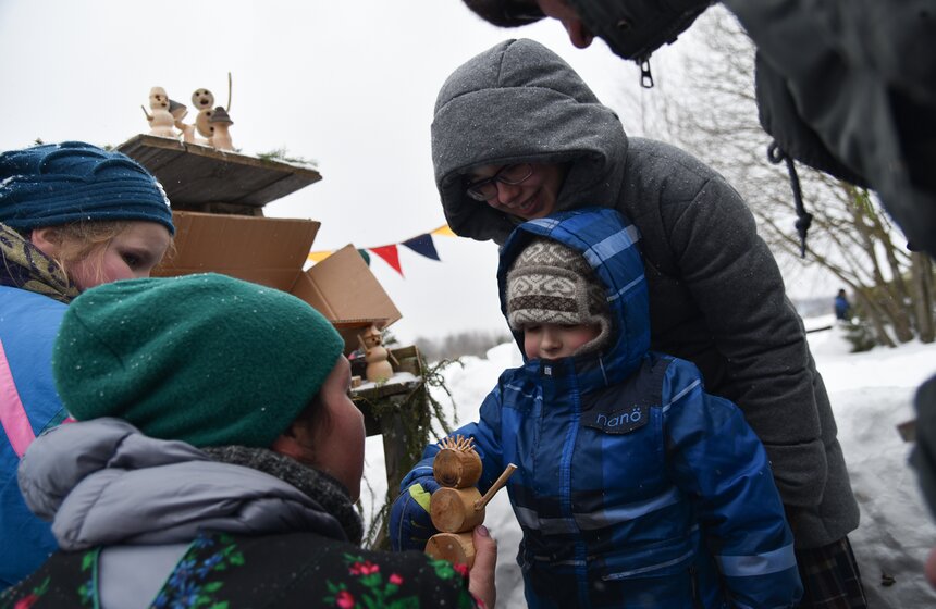 Маленький гость на проводах зимы в Николо-Ленивце.