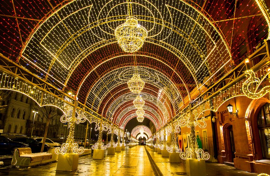 Новогодняя иллюминация в Москве 16 фото