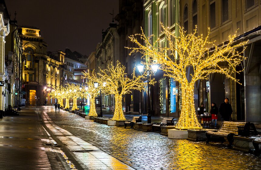 Новогодняя иллюминация в Москве 11 фото