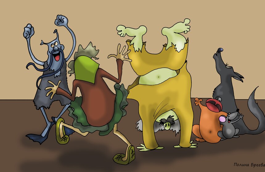 Водяной дарит Деду Морозу ручных пиявочек и сертификат на уроки дайвинга. Леший – варенье из шишек да утепленные лапти на вездеходной подошве. А домовой преподносит карманный набор оберегов от любых напастей. Баба-Яга включает музыку и вовлекает всю компанию в безудержный пляс.