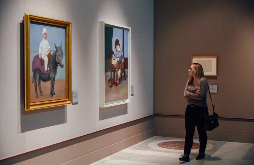 Большая часть экспозиции представлены из собрания Национального музея Пикассо в Париже