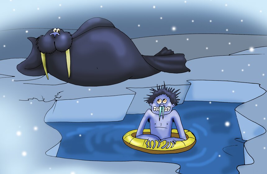 Начнем с того, что моржеванием может заниматься любой человек, не имеющий проблем со здоровьем. Останьтесь на берегу и купите эскимо, если у вас имеются сердечно-сосудистые заболевания. От насморка купание в ледяной воде тоже не избавит, поэтому бессмысленно нырять в прорубь при простуде.