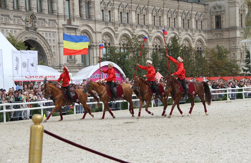 На Красной площади прошли показательные конные выступления 9 фото