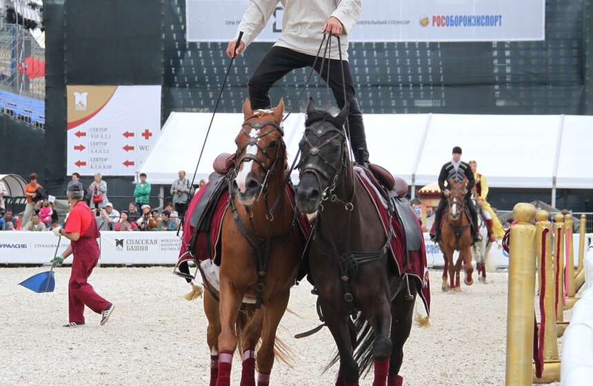 На Красной площади прошли показательные конные выступления 2 фото