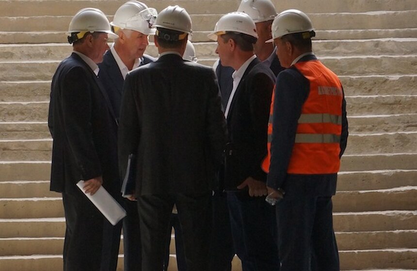 Сергей Собянин посетил строящуюся станцию метро "Лесопарковая" 4 фото