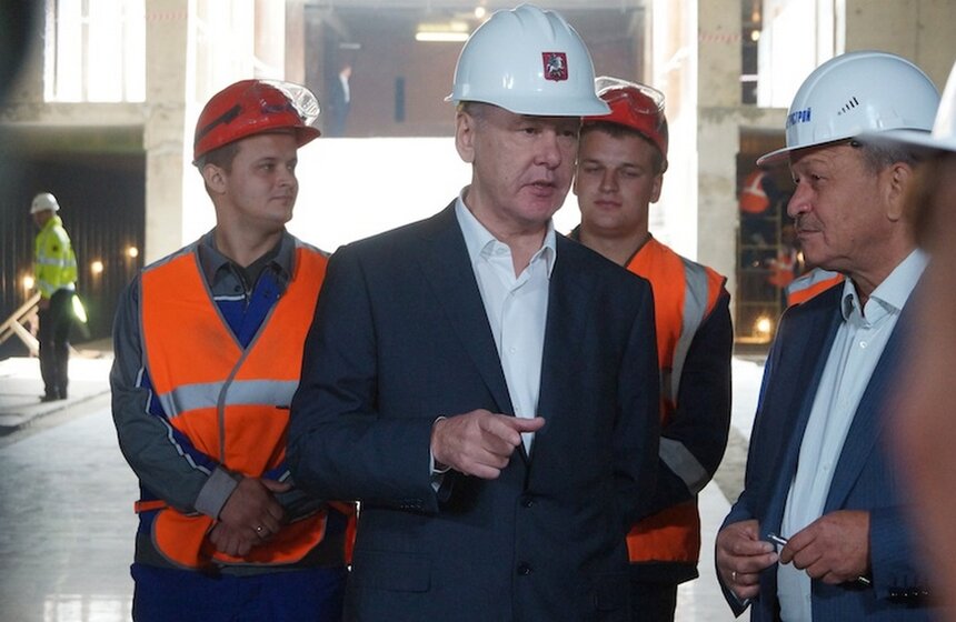Сергей Собянин посетил строящуюся станцию метро "Лесопарковая" 7 фото