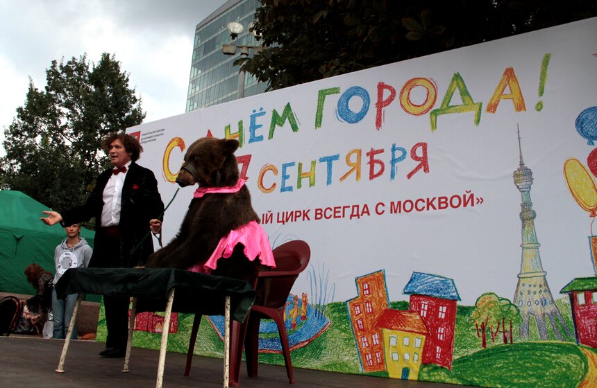 Ко Дню города цирк Никулина устроил уличное представление 8 фото