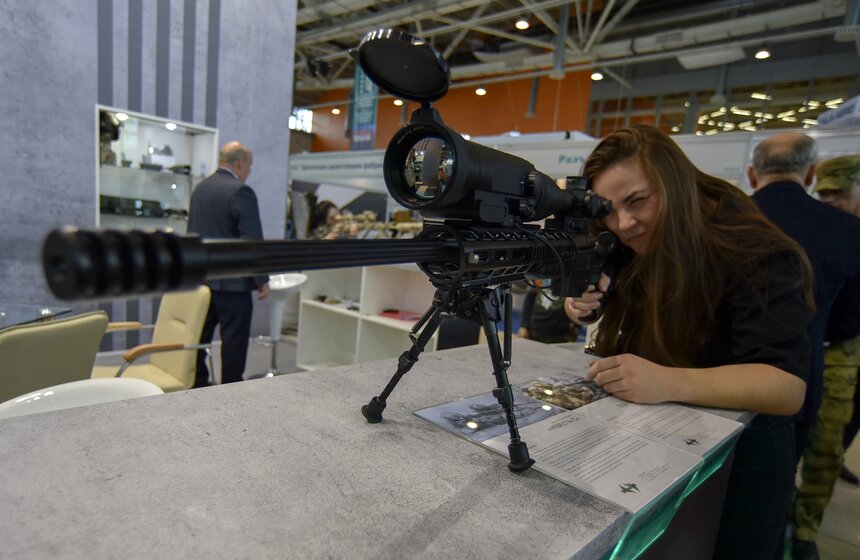 В экспозиции "Росгвардия" были представлены современное вооружение и военная техника