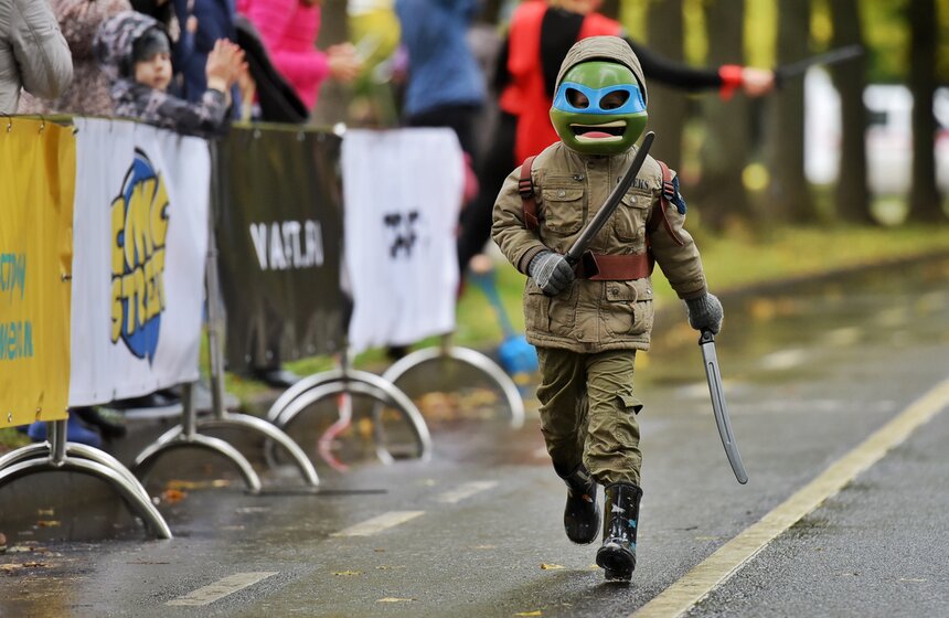Приняли участие в забеге даже дети