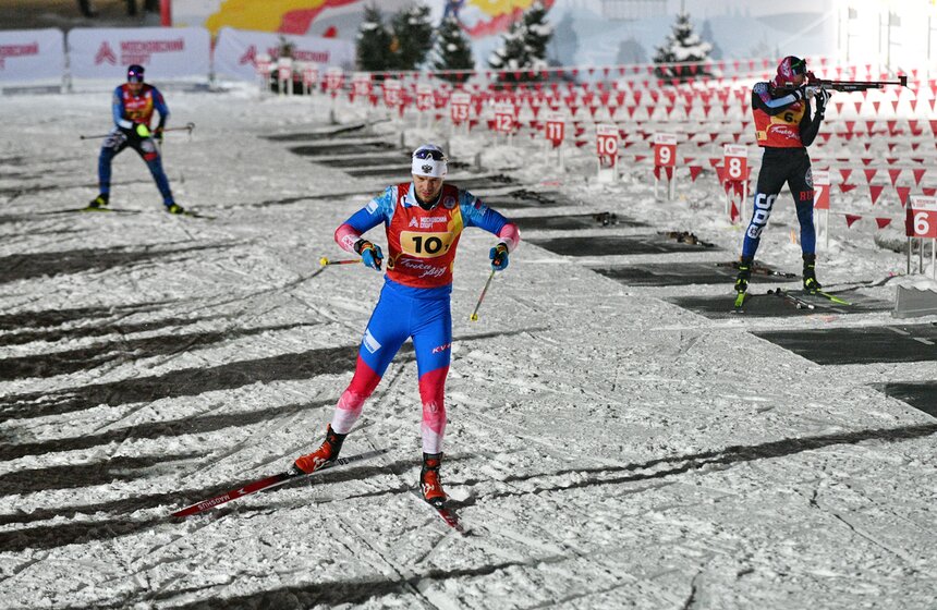 Соревнования по биатлону "Гонка звезд" прошли в Лужниках 8 фото