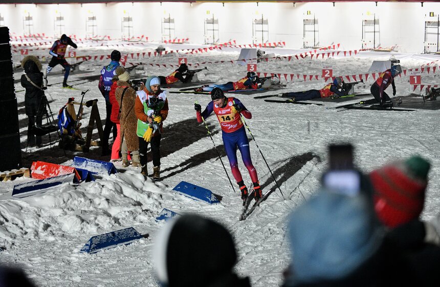 Соревнования по биатлону "Гонка звезд" прошли в Лужниках 12 фото