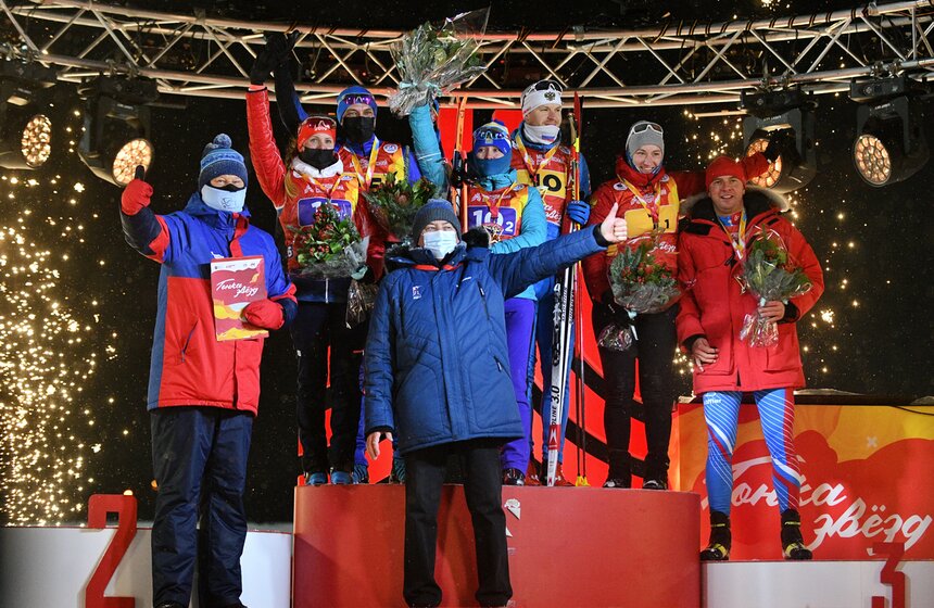 Соревнования по биатлону "Гонка звезд" прошли в Лужниках 31 фото