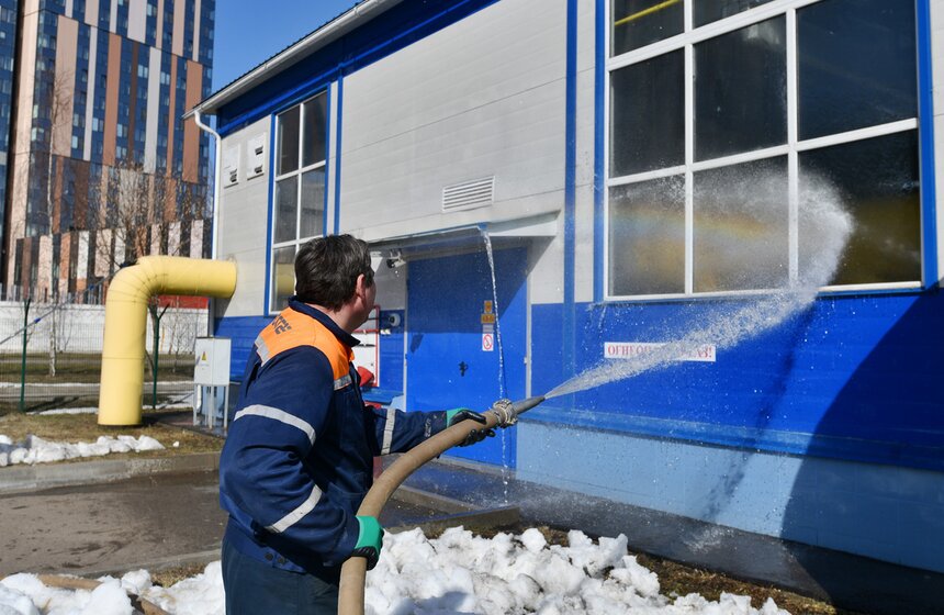 Головинскую газорегуляторную станцию промыли на севере Москвы 5 фото