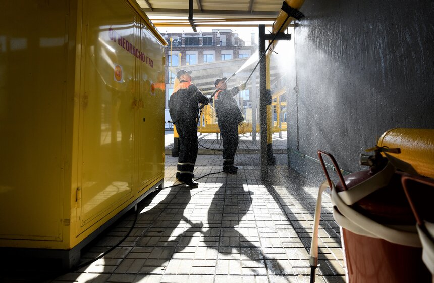 Головинскую газорегуляторную станцию промыли на севере Москвы 13 фото