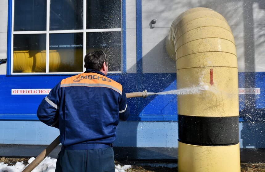 Головинскую газорегуляторную станцию промыли на севере Москвы 4 фото