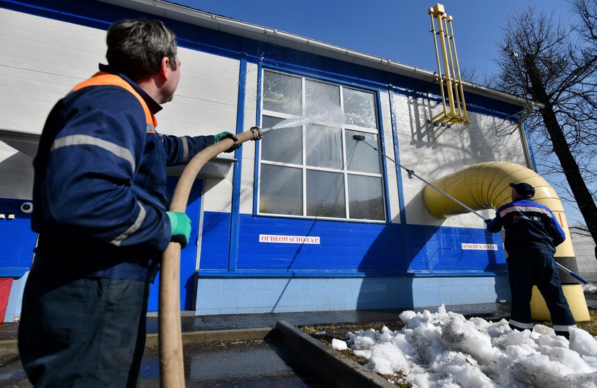 Головинскую газорегуляторную станцию промыли на севере Москвы 3 фото