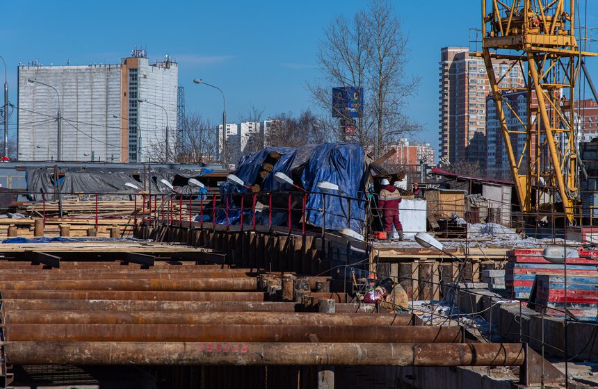 Собянин осмотрел строящуюся станцию метро "Лианозово" 1 фото