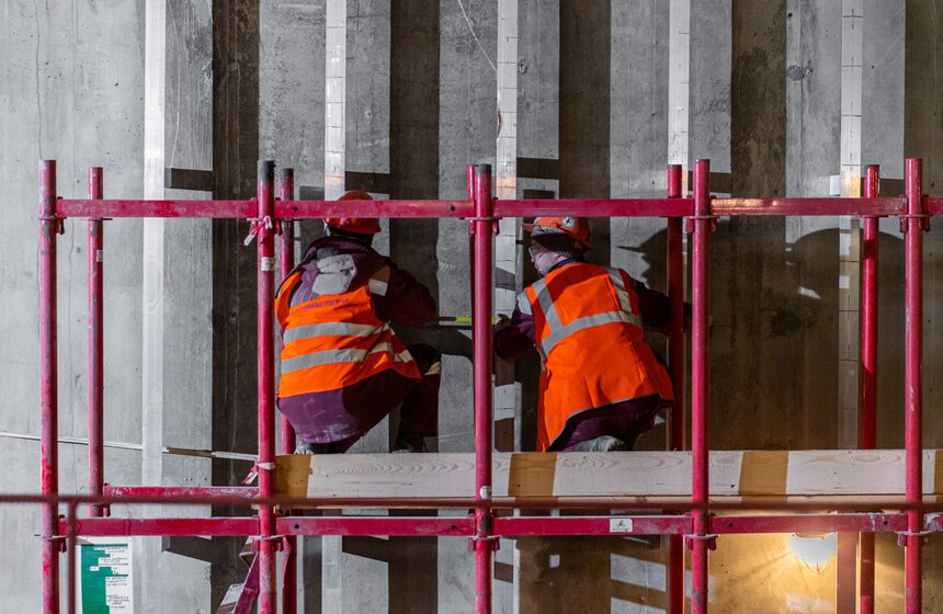 Собянин осмотрел строящуюся станцию метро "Лианозово" 7 фото