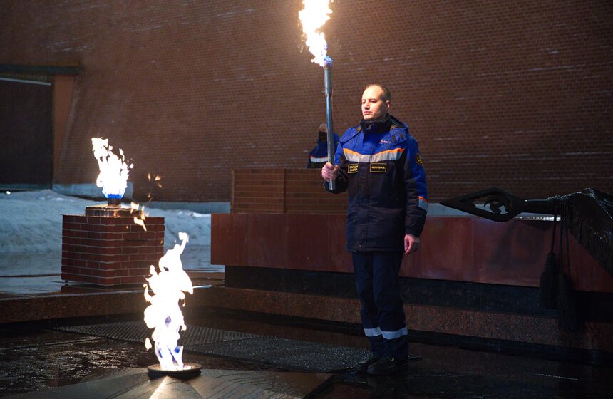 Профилактику Вечного огня провели в Москве в преддверии 23 февраля  12 фото