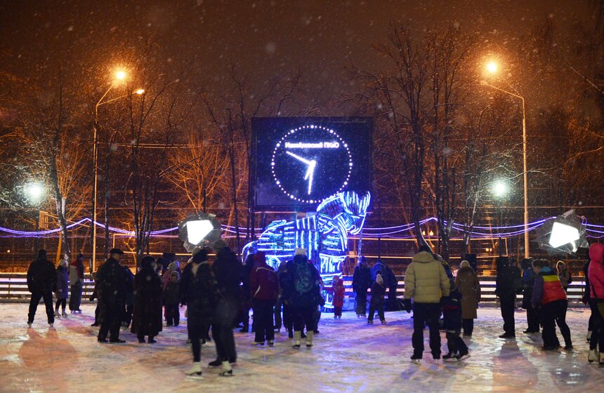 На катке в Измайловском парке устроили цирковое шоу 11 фото