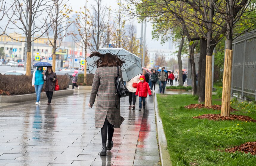 Снег и дождь обрушились на некоторые районы Москвы 9 мая 17 фото