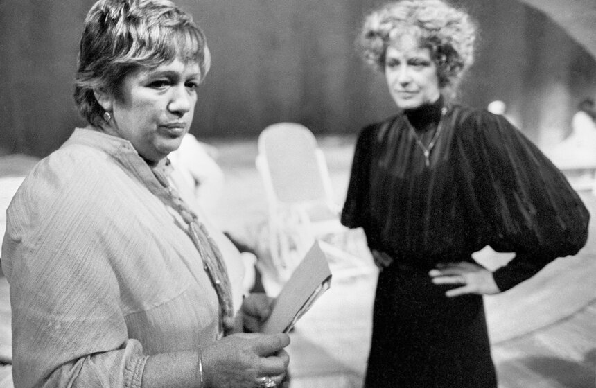 Галина Волчек и Марина Неелова на репетиции, 1983 год.