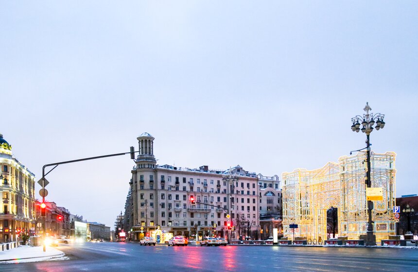 Улицы Москвы опустели 1 января 1 фото