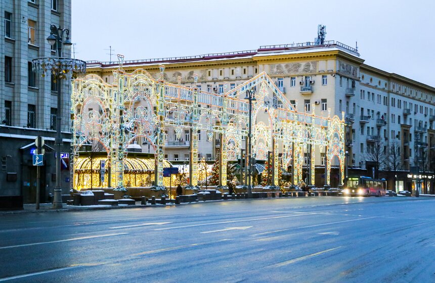 Улицы Москвы опустели 1 января 4 фото