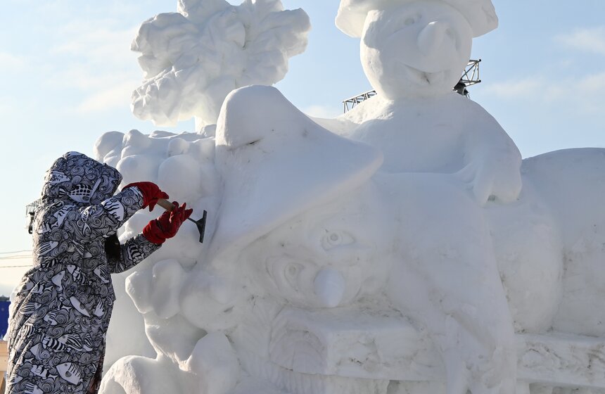 В столице продолжается международный фестиваль "Снег и лед в Москве" 6 фото