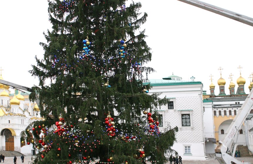 Главную елку страны установили на Соборной площади 11 фото