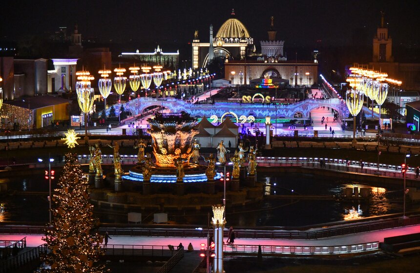 В Москве открылся каток на ВДНХ 21 фото