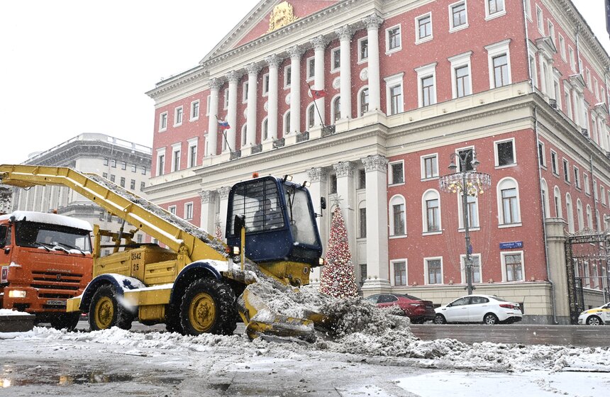 Снежный покров в столице вырос до 20 сантиметров 27 фото