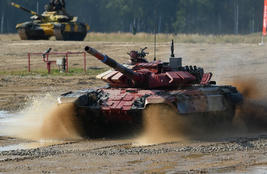 "Танковый биатлон" продолжил свою работу на полигоне Алабино 7 фото