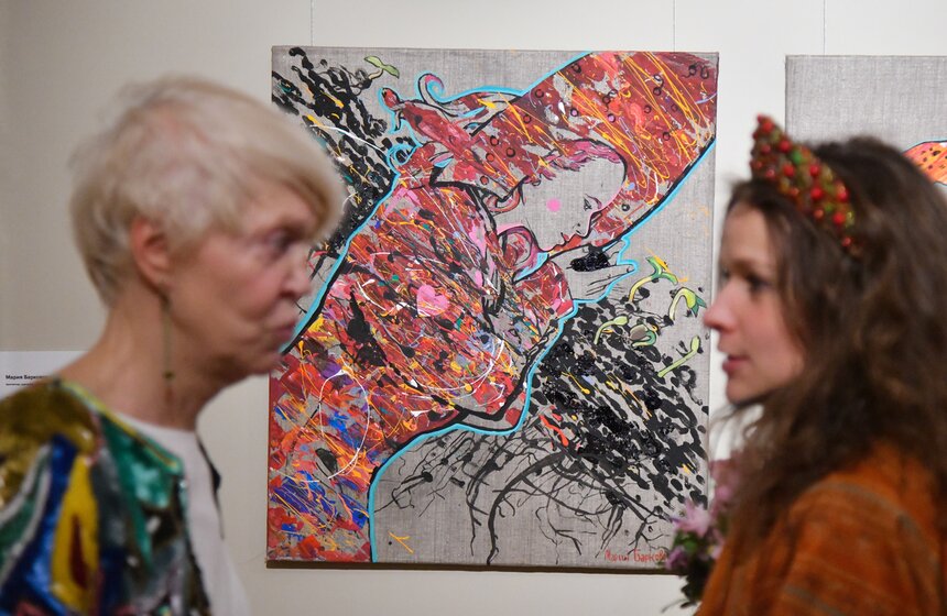 Выставка "Трын*Трава. Современный русский стиль" открылась в усадьбе Муравьевых-Апостолов 15 фото