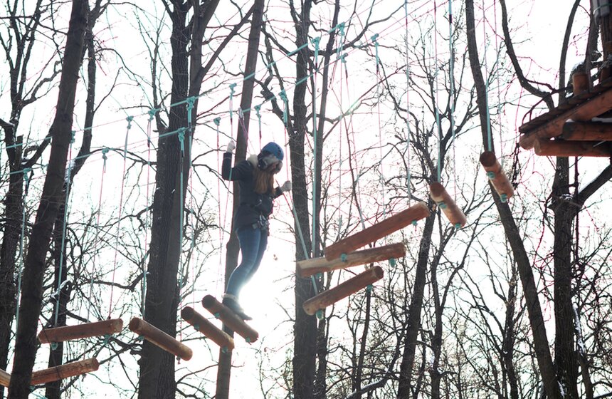 В Филевском парке работает веревочный городок "ПандаПарк" 7 фото