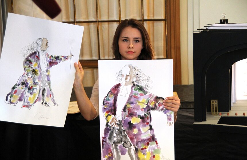 В "Новой Опере" представили макет декораций к "Школе жен" 14 фото