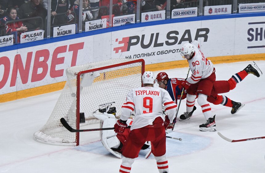 ЦСКА обыграл "Спартак" в матче регулярного сезона КХЛ 23 фото