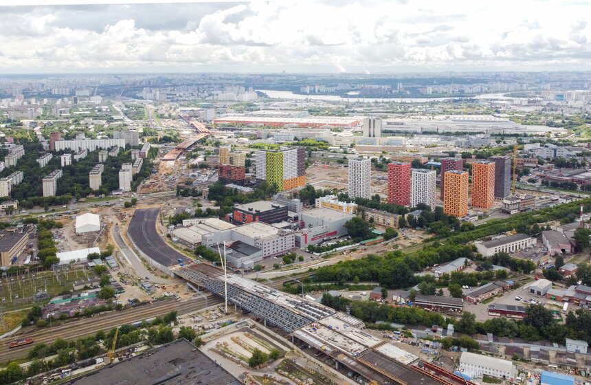 Десятиполосная эстакада в районе станции МЦК "Нижегородская" готова на 65% 17 фото