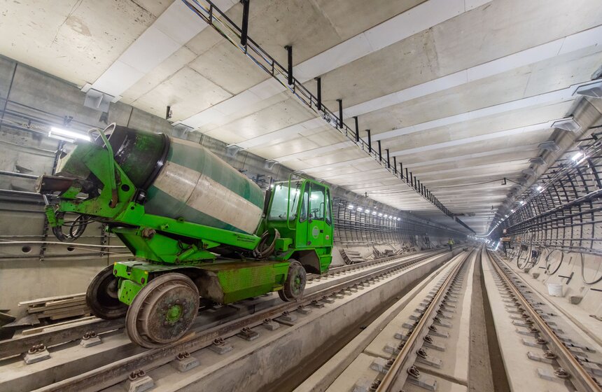 Собянин осмотрел ход строительства станции БКЛ "Нагатинский затон" 12 фото