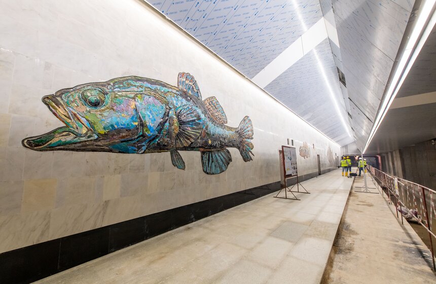 Собянин осмотрел ход строительства станции БКЛ "Нагатинский затон" 6 фото