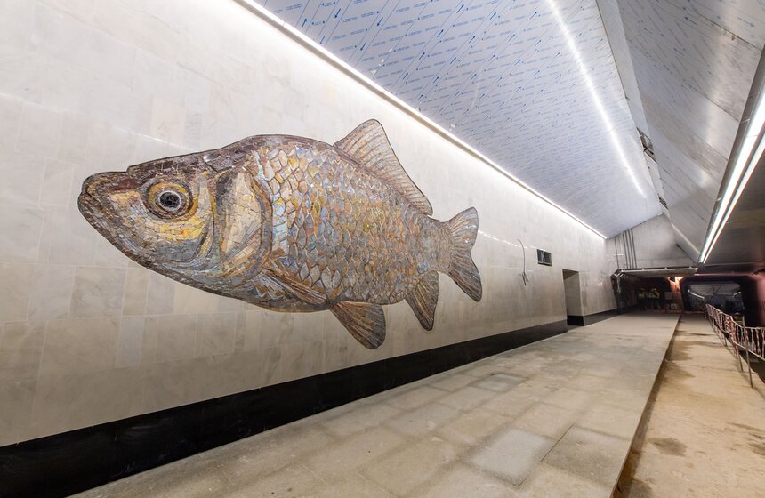 Собянин осмотрел ход строительства станции БКЛ "Нагатинский затон" 8 фото