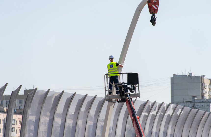 Собянин осмотрел ход работ на строящемся участке МСД в ЮАО 11 фото