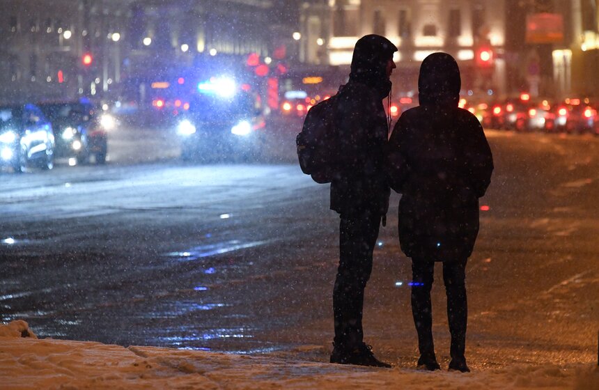 В Москве прошел первый в сезоне снегопад 37 фото