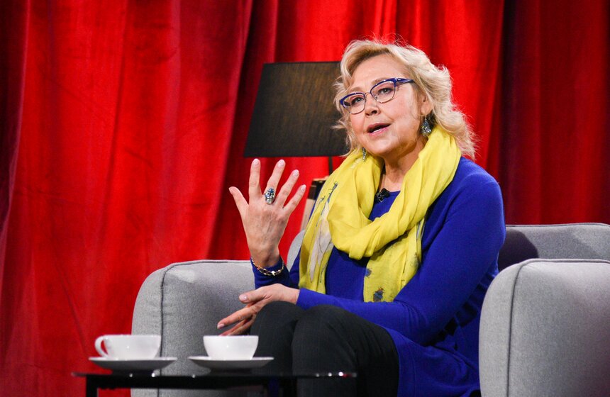 Наталья Хорохорина на съемках программы "Золотая рыбка" 9 фото