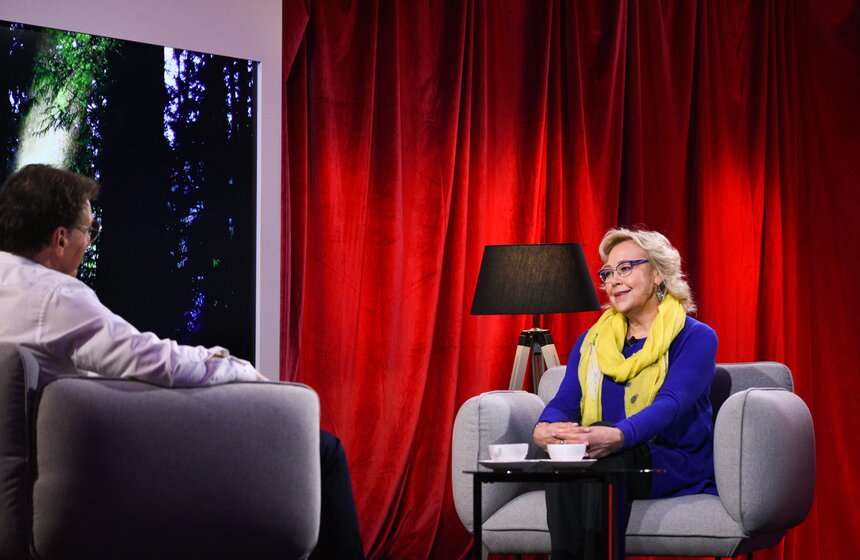 Наталья Хорохорина на съемках программы "Золотая рыбка" 10 фото