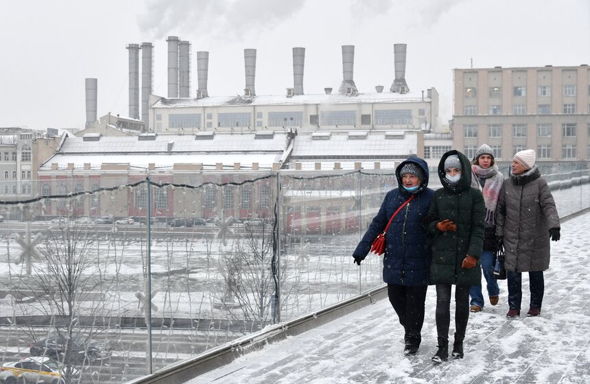 Снегопад обрушился на столицу в выходные 22 фото