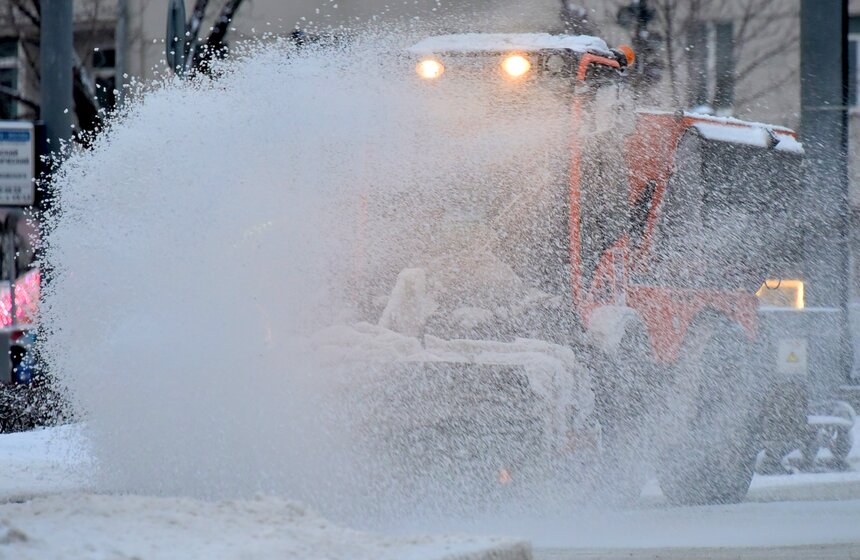 На Москву обрушился снегопад 6 фото