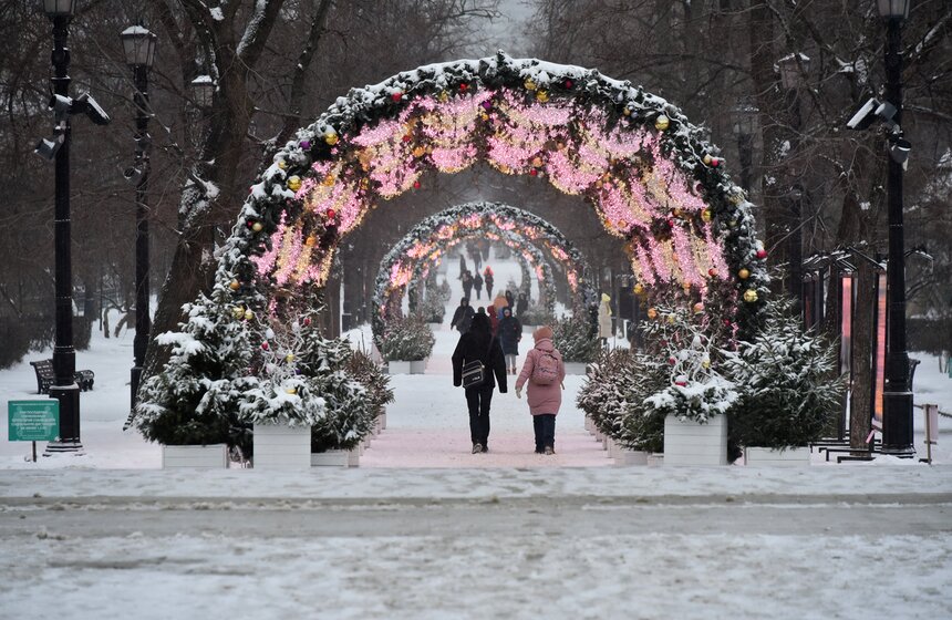 На Москву обрушился снегопад 1 фото