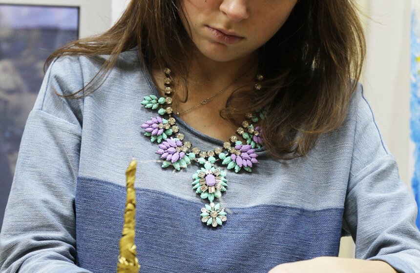 На "Флаконе" прошел мастер-класс "Новогодняя флористика" 18 фото