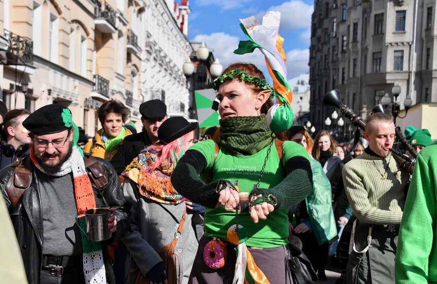 Парад ко Дню святого Патрика прошел в Москве 21 фото